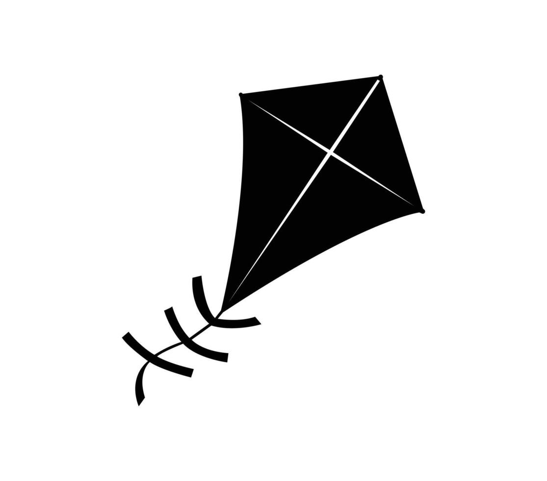 Flying kite icon vector