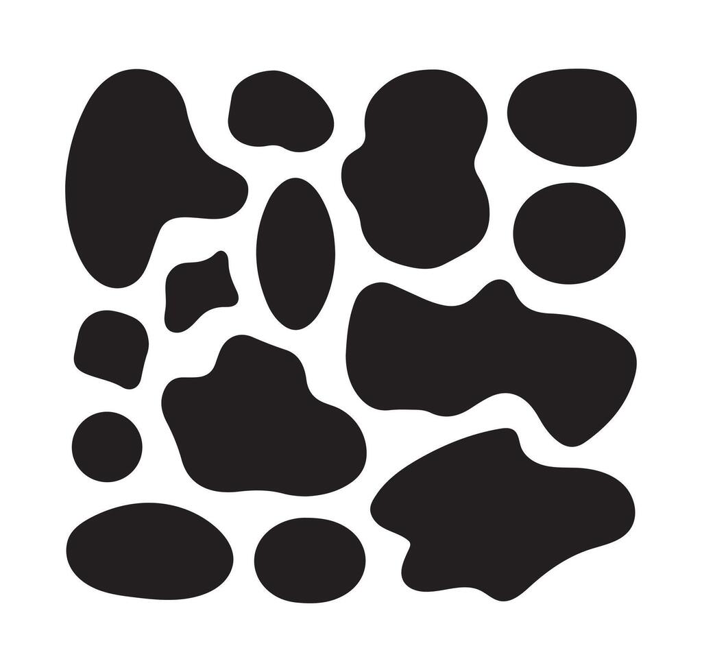 Set of blob shapes. Collection of abstract stains for your design vector