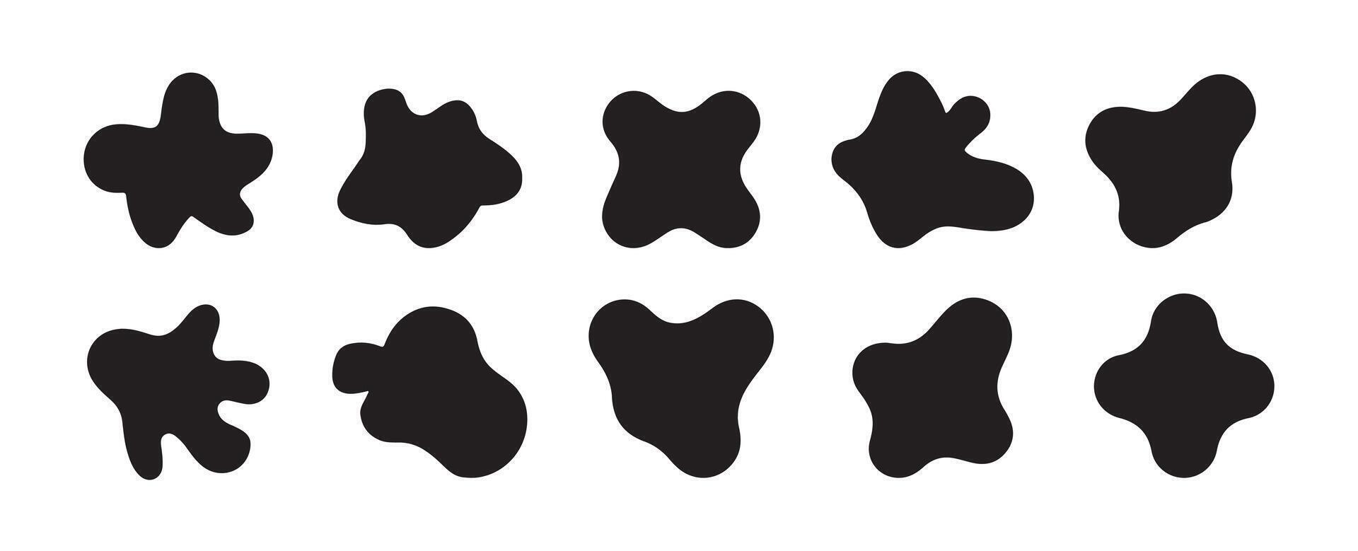 Blob shape organic, illustration set. vector
