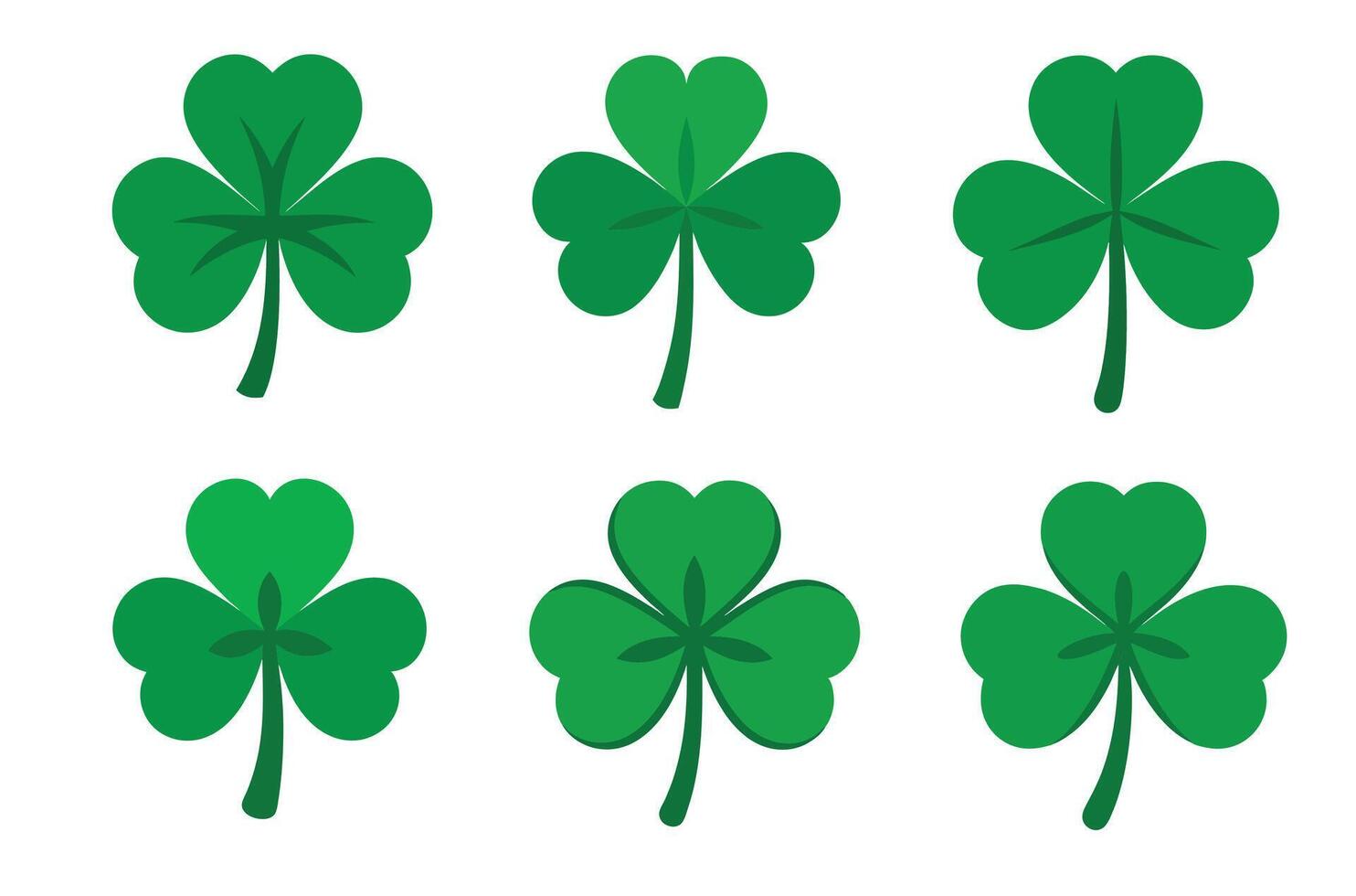 St Patricks Day Shamrock Collection vector