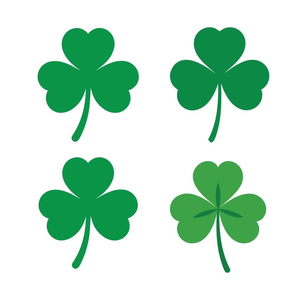 Lucky Clover Line Art vector