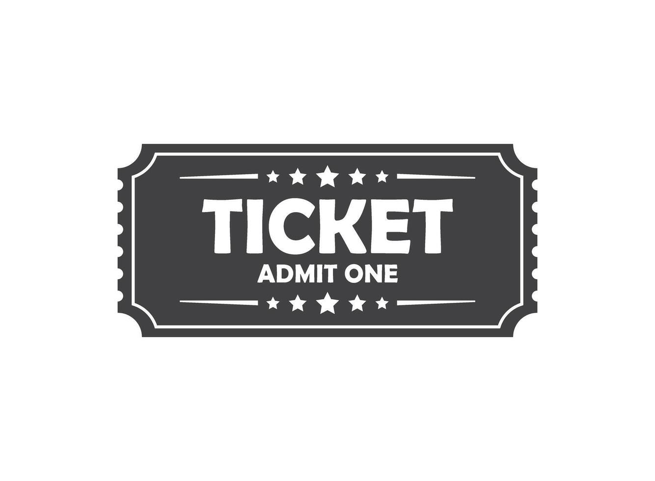 Ticket admit one icon on white background vector