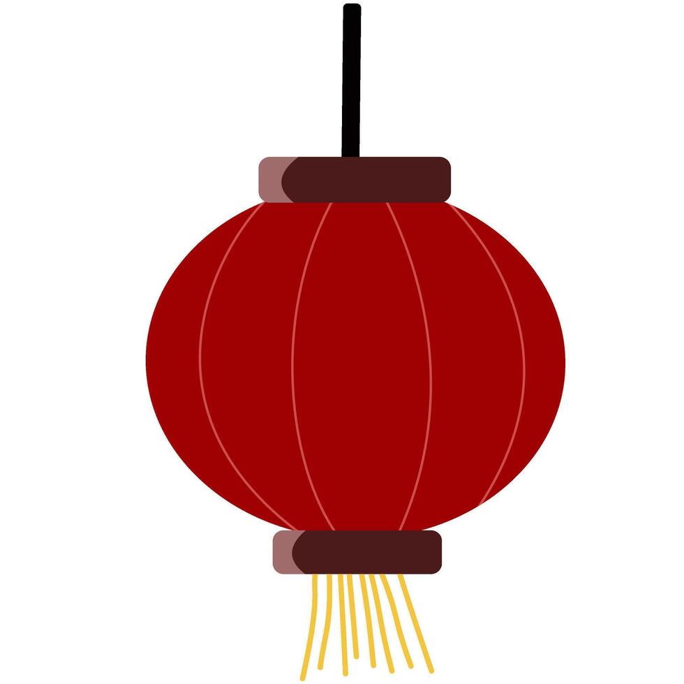 Red Chinese lantern for Chinese New Year celebration. vector