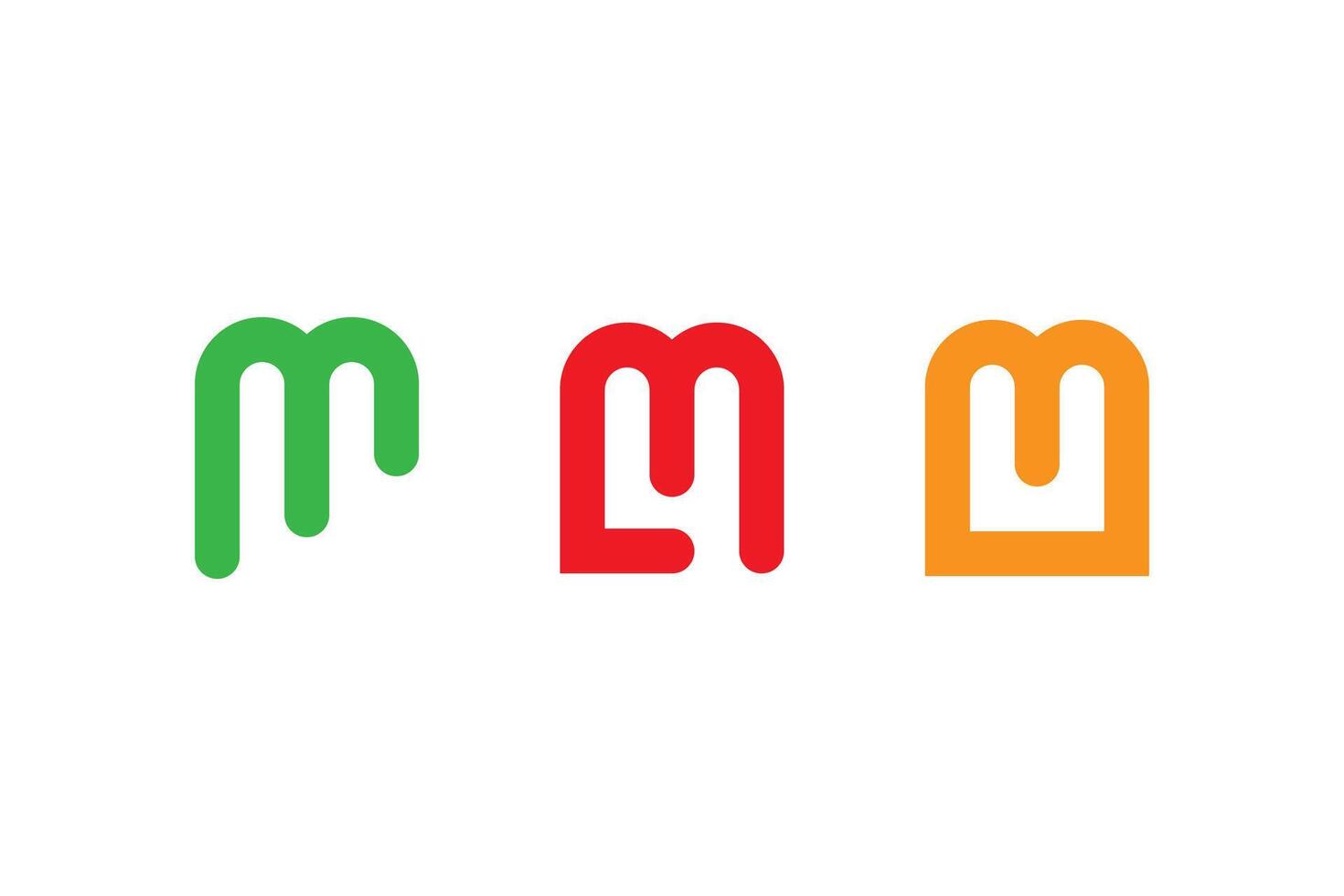 Letter M logo collection. Abstract icons, signs, logotypes in different styles isolated on white background. vector