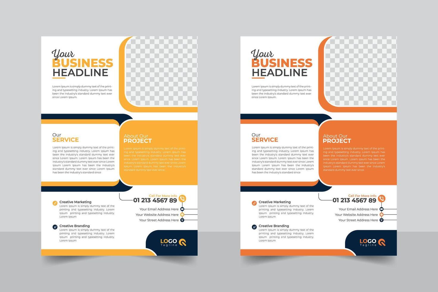 White background paint ready poster or flyer design template, creative style and creative layout, Business proposal, promotion, advertise, publication, colorful business flyer. vector