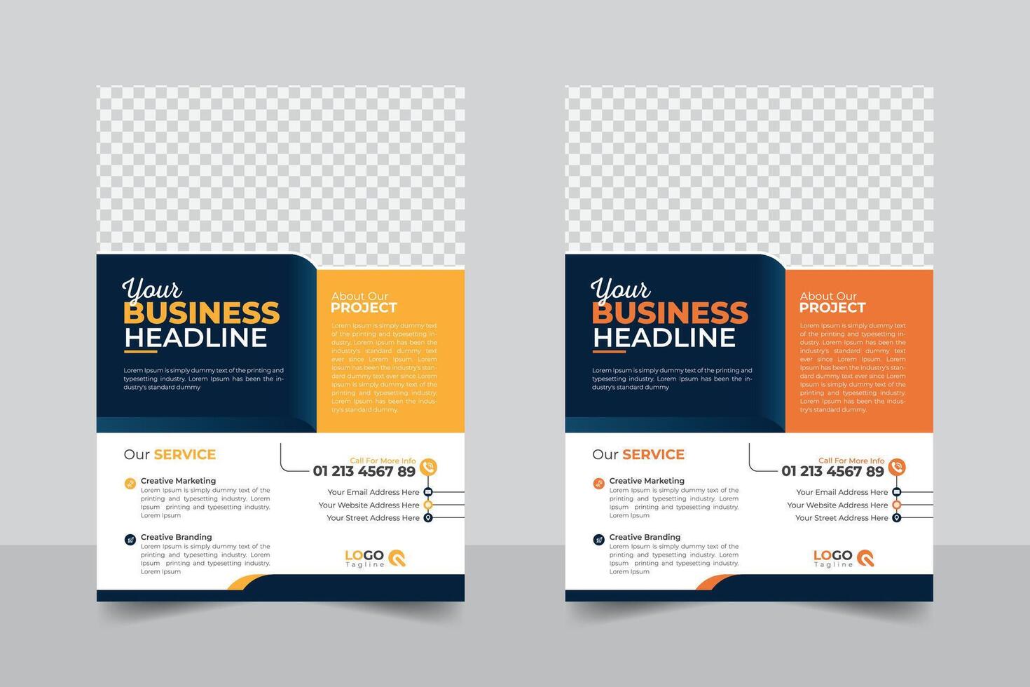 Agency flyer print ready poster design template, creative style and creative layout, Business proposal, promotion, advertise, publication, colorful business flyer. vector