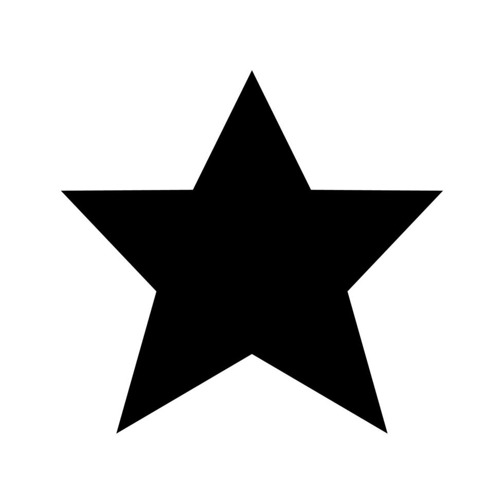 Star icon. Black star symbol. Rank sign silhouette vector