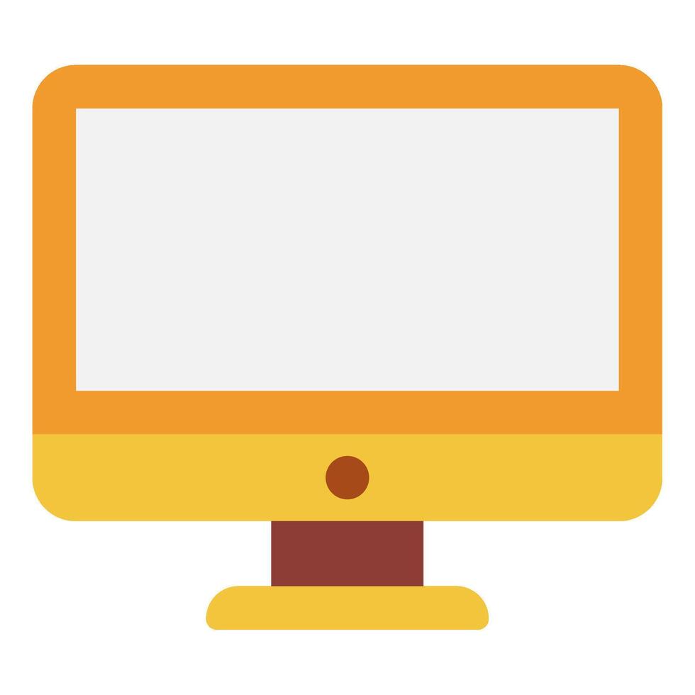 Minimalist Computer Monitor Icon vector