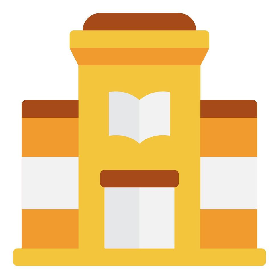 Stylized Library Icon Design vector