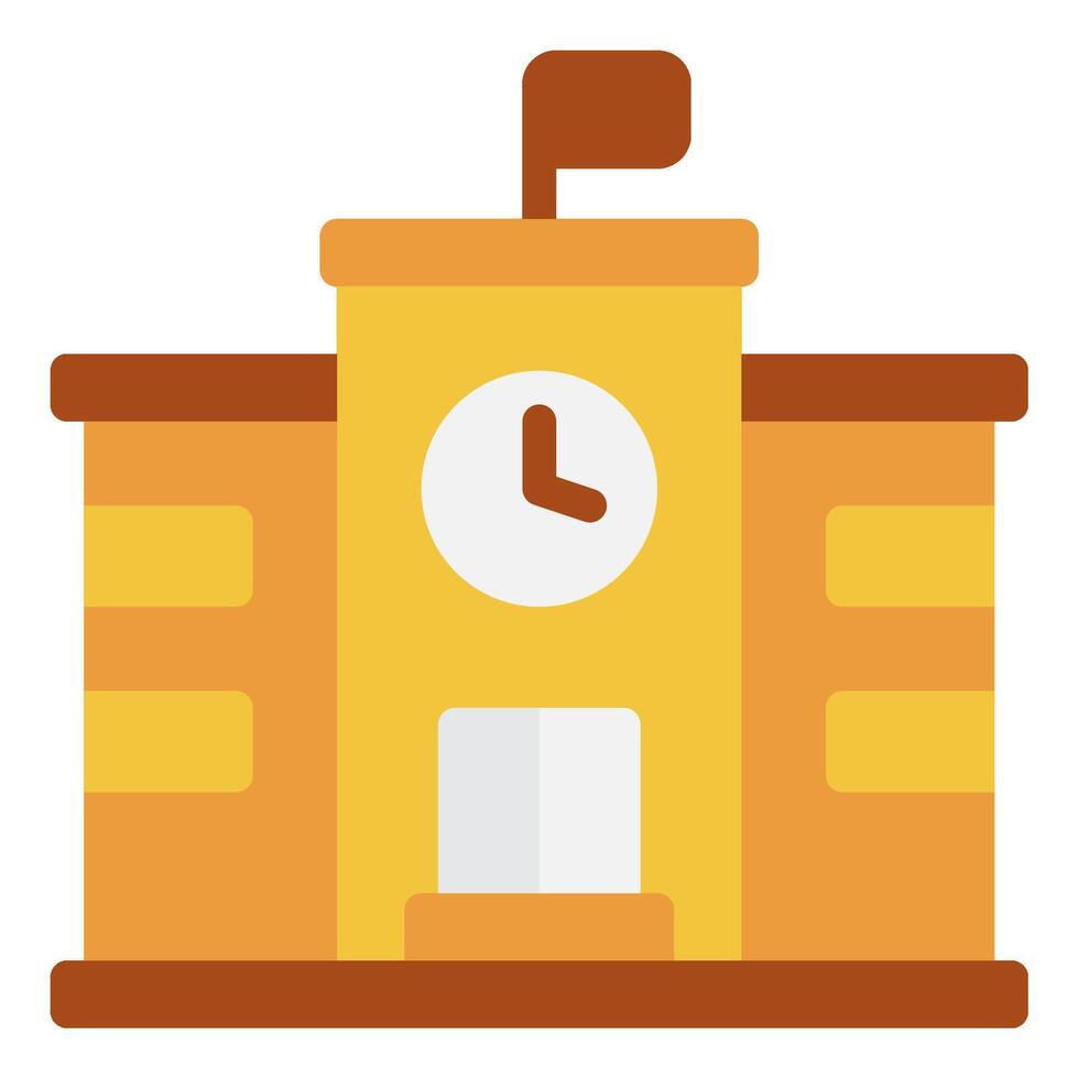 Stylized Clock Tower Icon for Urban Design vector