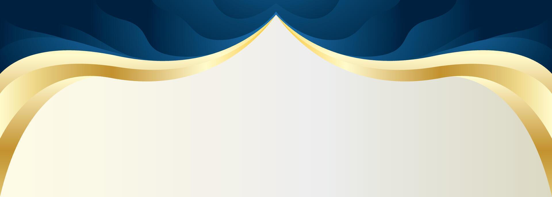 Luxury blue white gold abstract background images vector