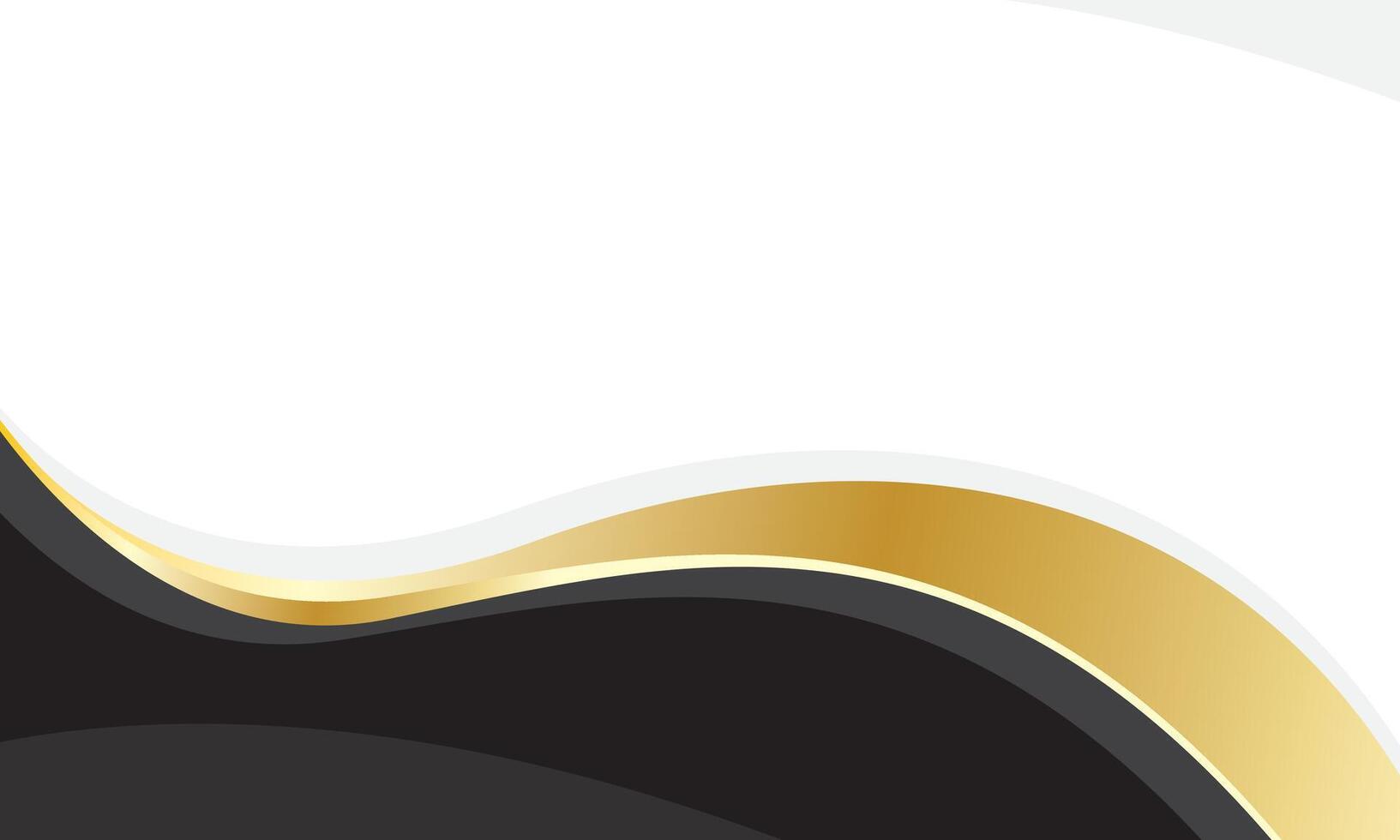 Stylish wave abstract black and gold background vector