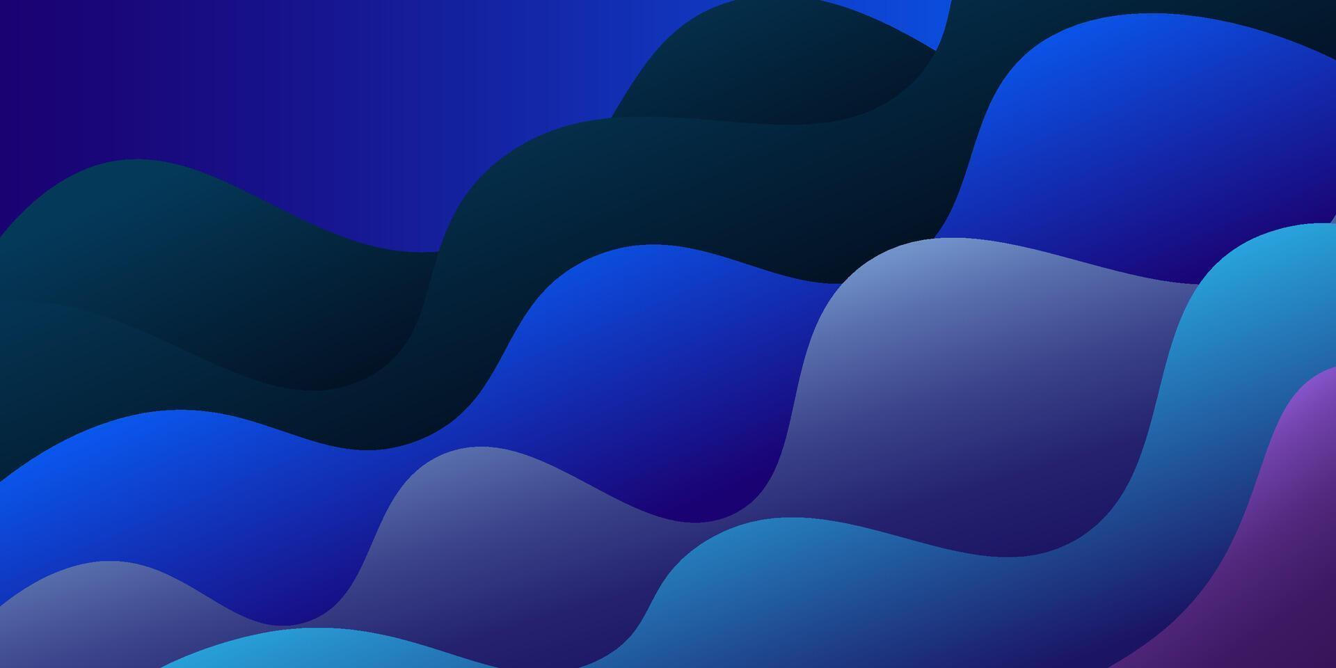 Blue color texture layered 3D paper cut in gradient banner. Abstract paper cut art background design for website template. Topographic map concept or fine origami paper cut. eps10 vector