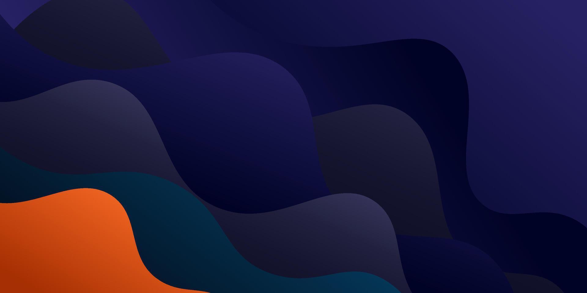 Colorful solid orange and blue geometric business banner design. Creative banner design with wave shape for template. Simple and modern banner. Eps10 vector