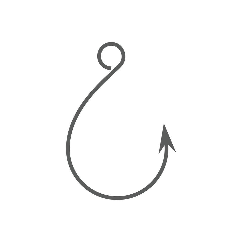 fishing hook icon design template vector
