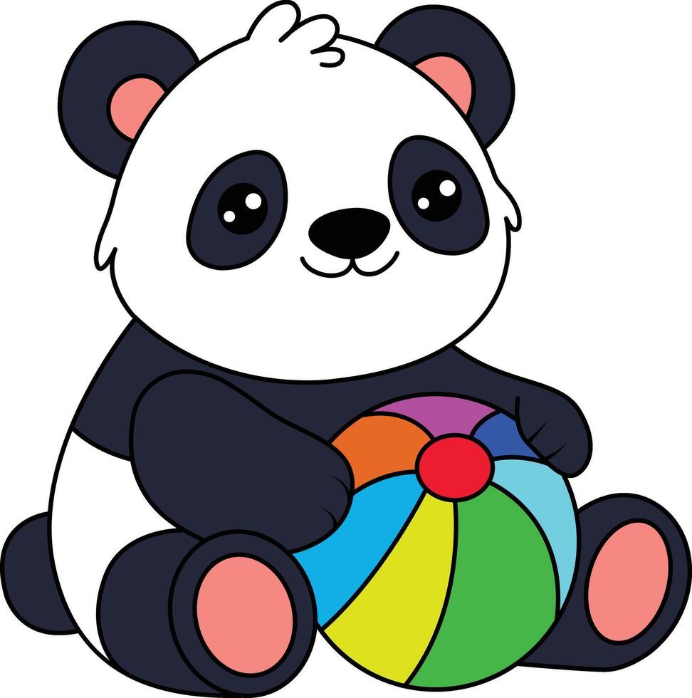 Cartoon Panda Clipart vector