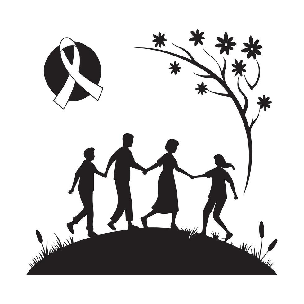 Unique World Cancer Day Artworks. vector