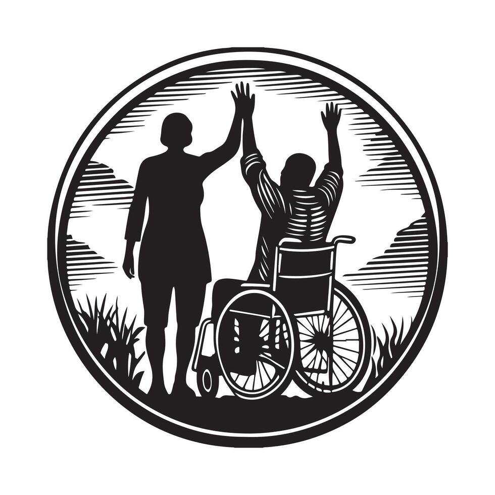 Handicap silhouette file. vector