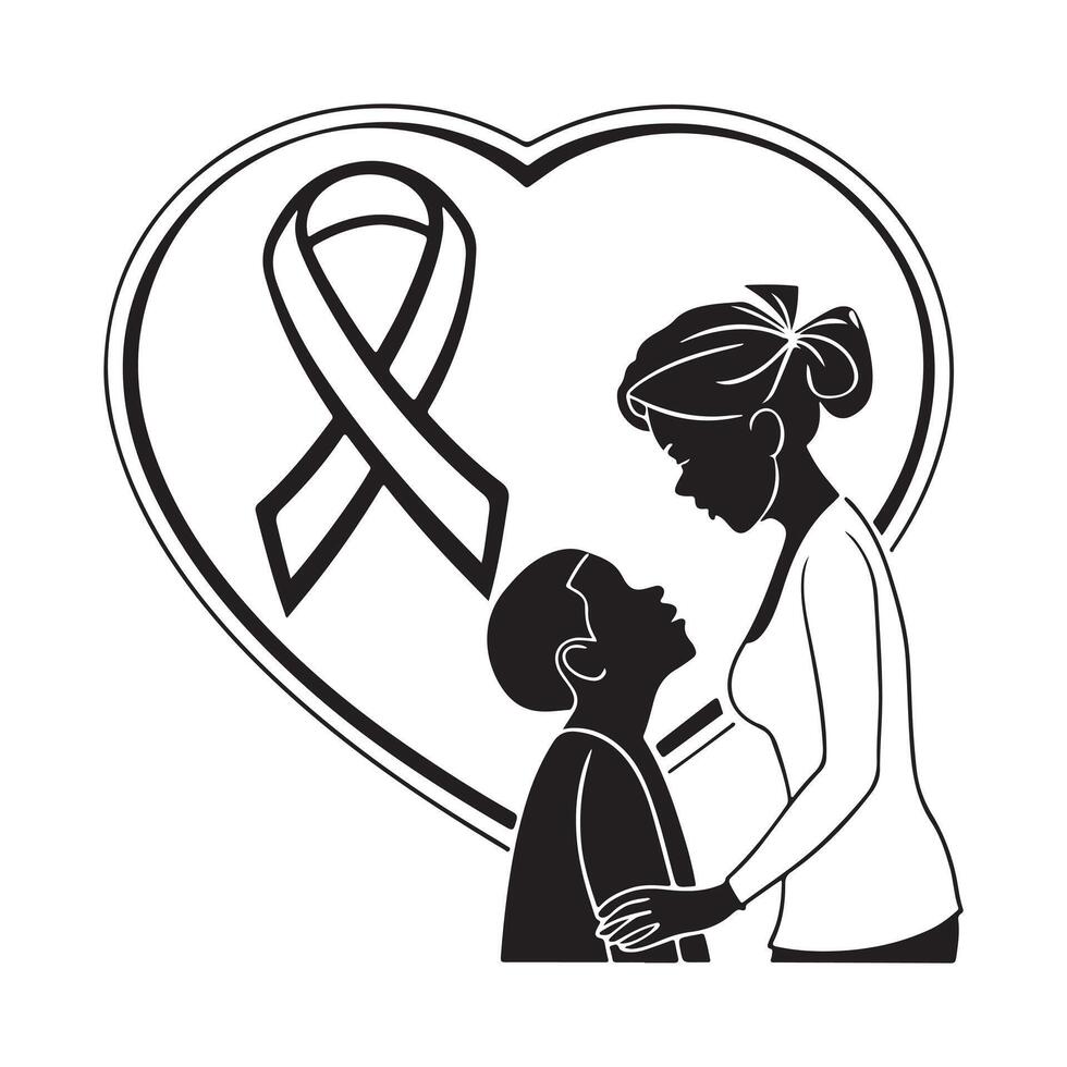 Beautiful World Cancer Day Elements. vector