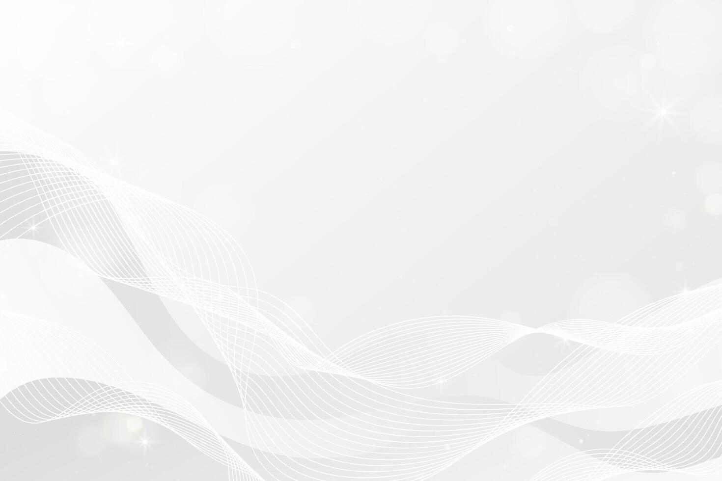 White Abstract Wavy Background. Business digital flowing waves and lines backdrop concept for presentations, banner, ads, magazine, cover, luxury designs. vector
