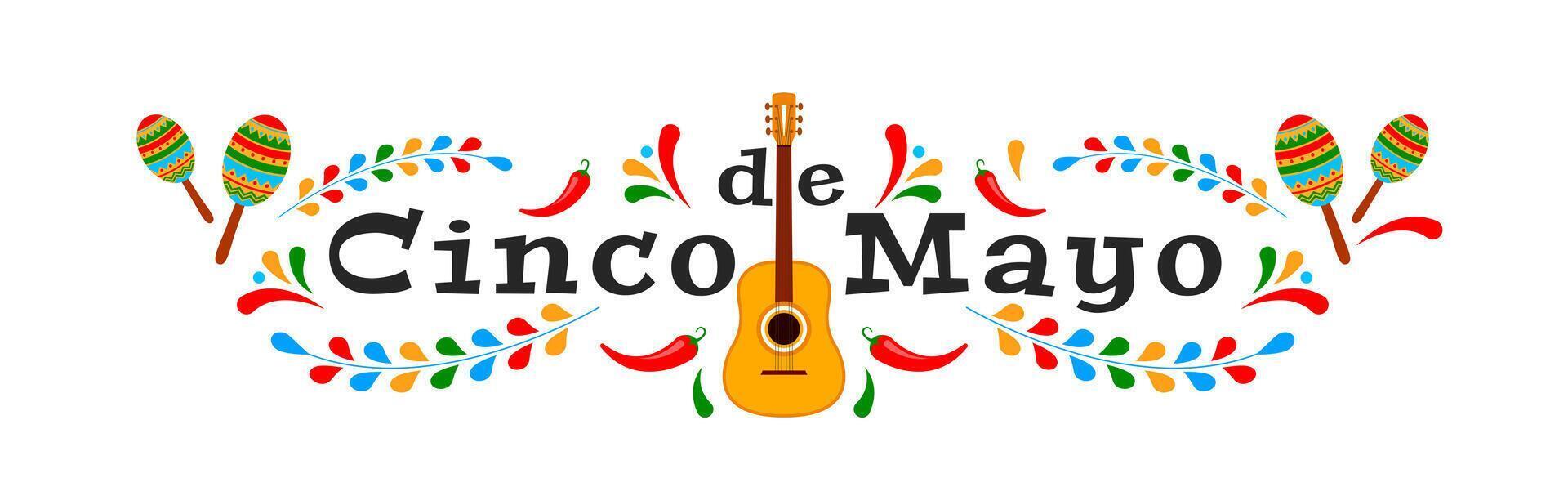 Cinco de Mayo celebration, May 5. Mexican holiday background. Cinco de mayo festival banner vector