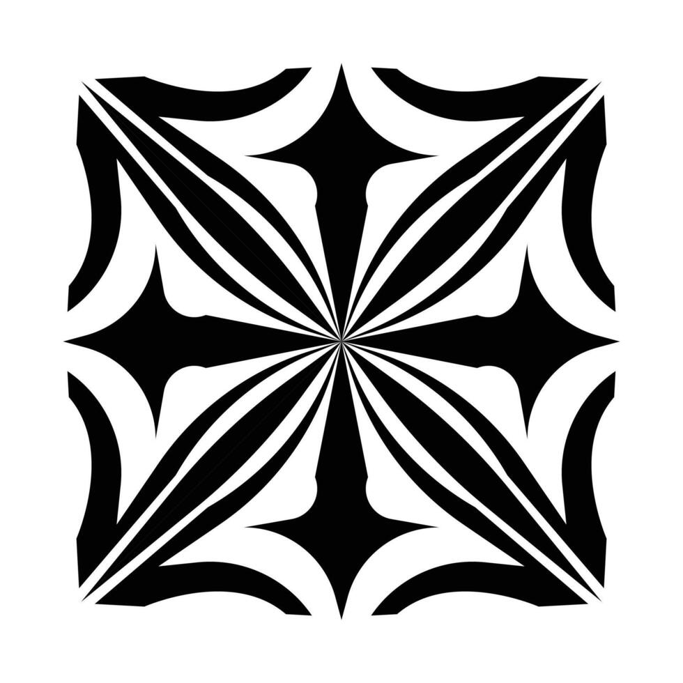 a black and white design with a star pattern vector