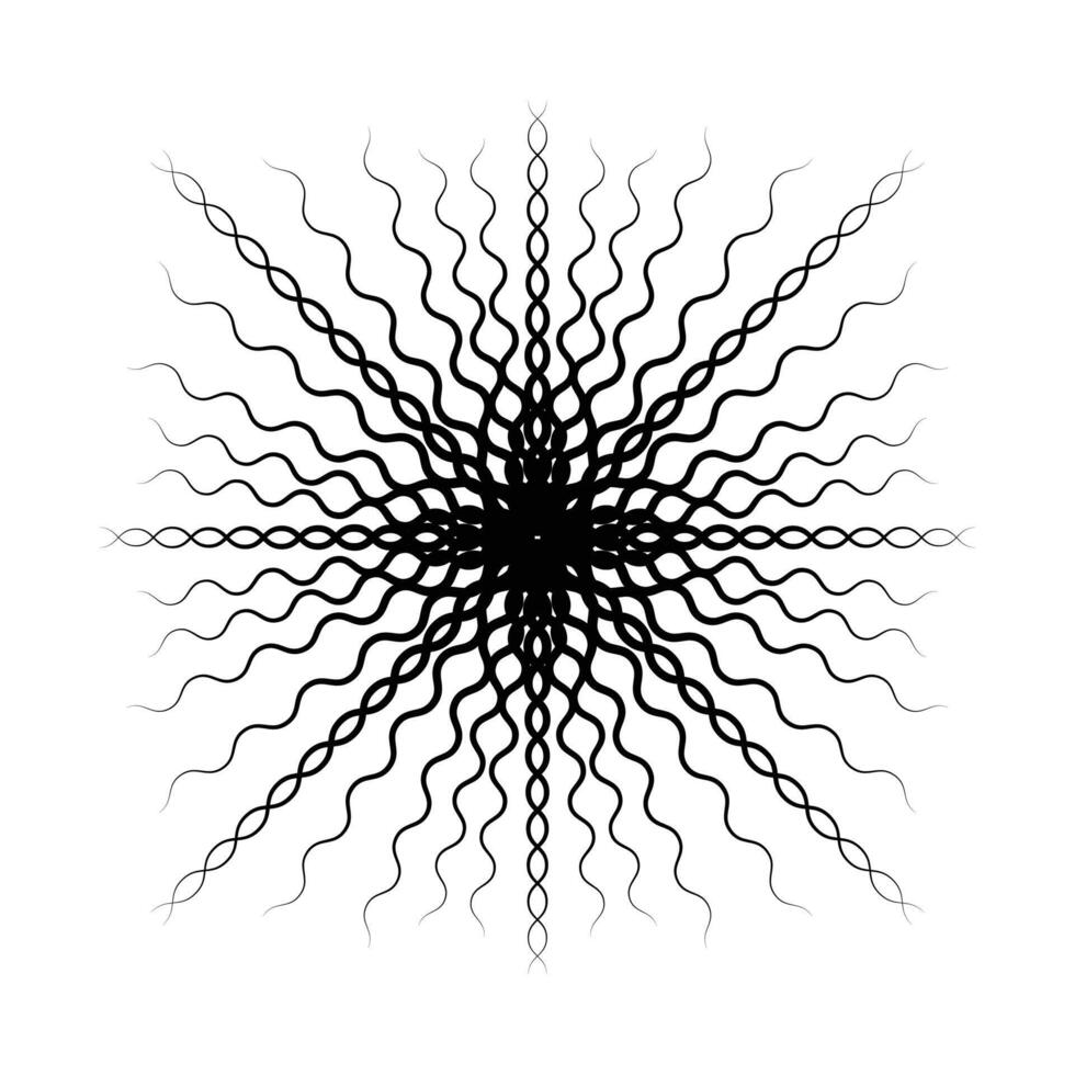 Abstract Geometric Starburst Pattern vector