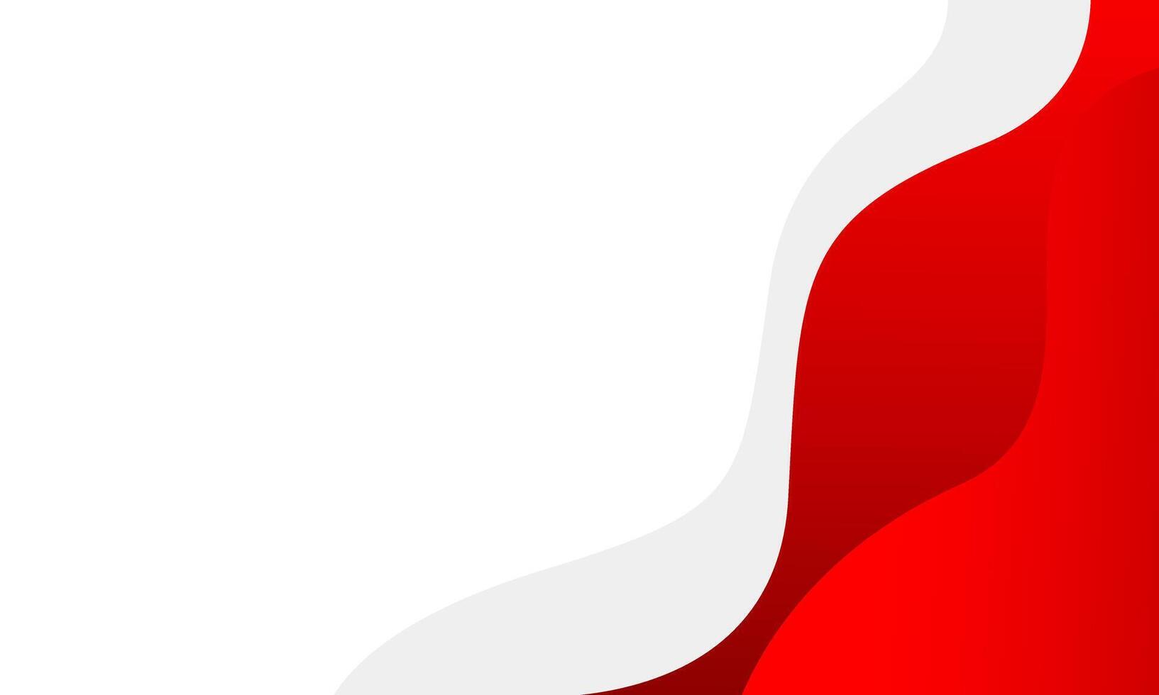 Simple red fluid wave shapes on a white background, Web template background vector