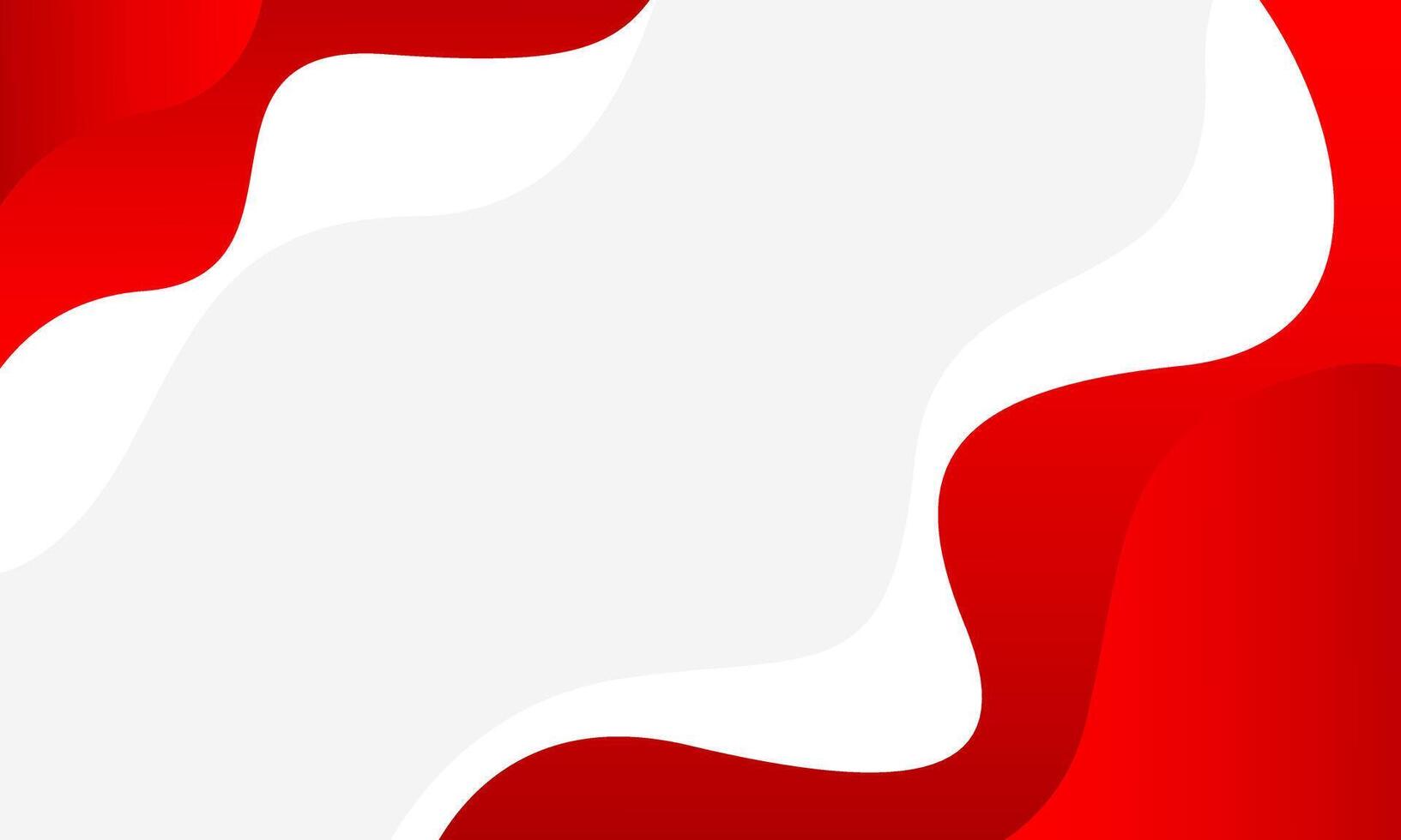 Simple Red and white abstract background, fluid wave shapes vector