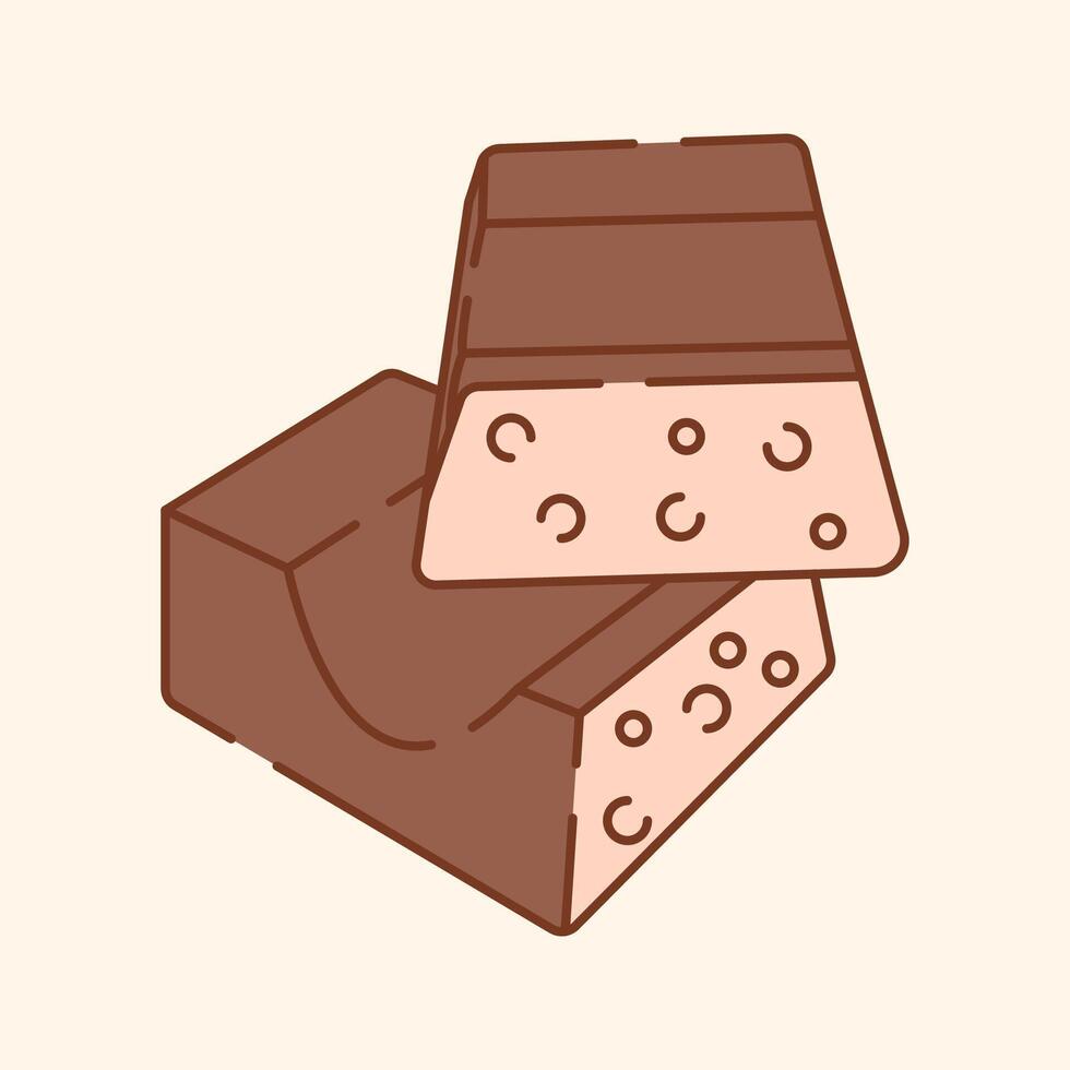 Stacked Chocolate Bars Icon Illustration vector