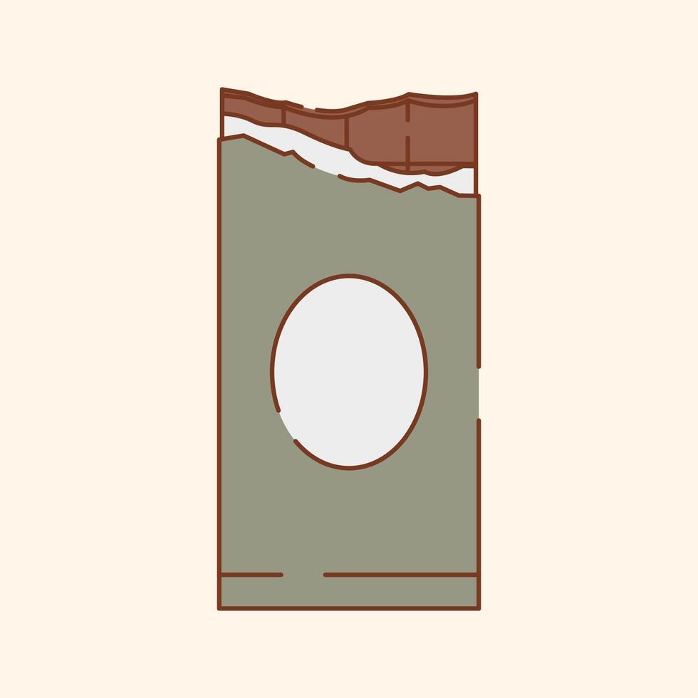 Wrapped Chocolate Bar Icon Illustration vector