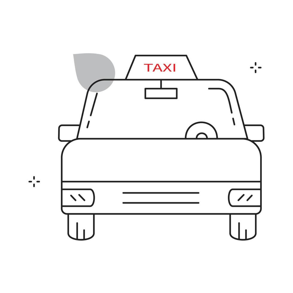 Public Taxi Transportation Service Icon Design vector
