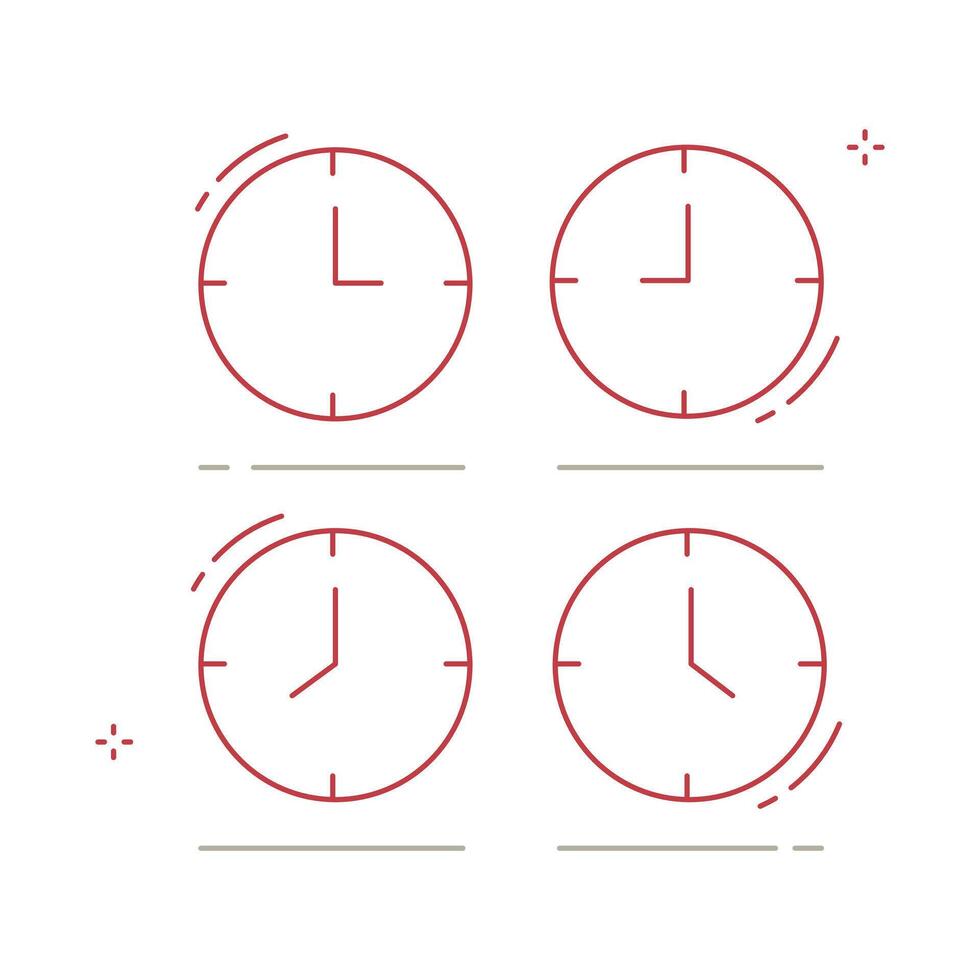International Timezone Clock Design Icon Design vector