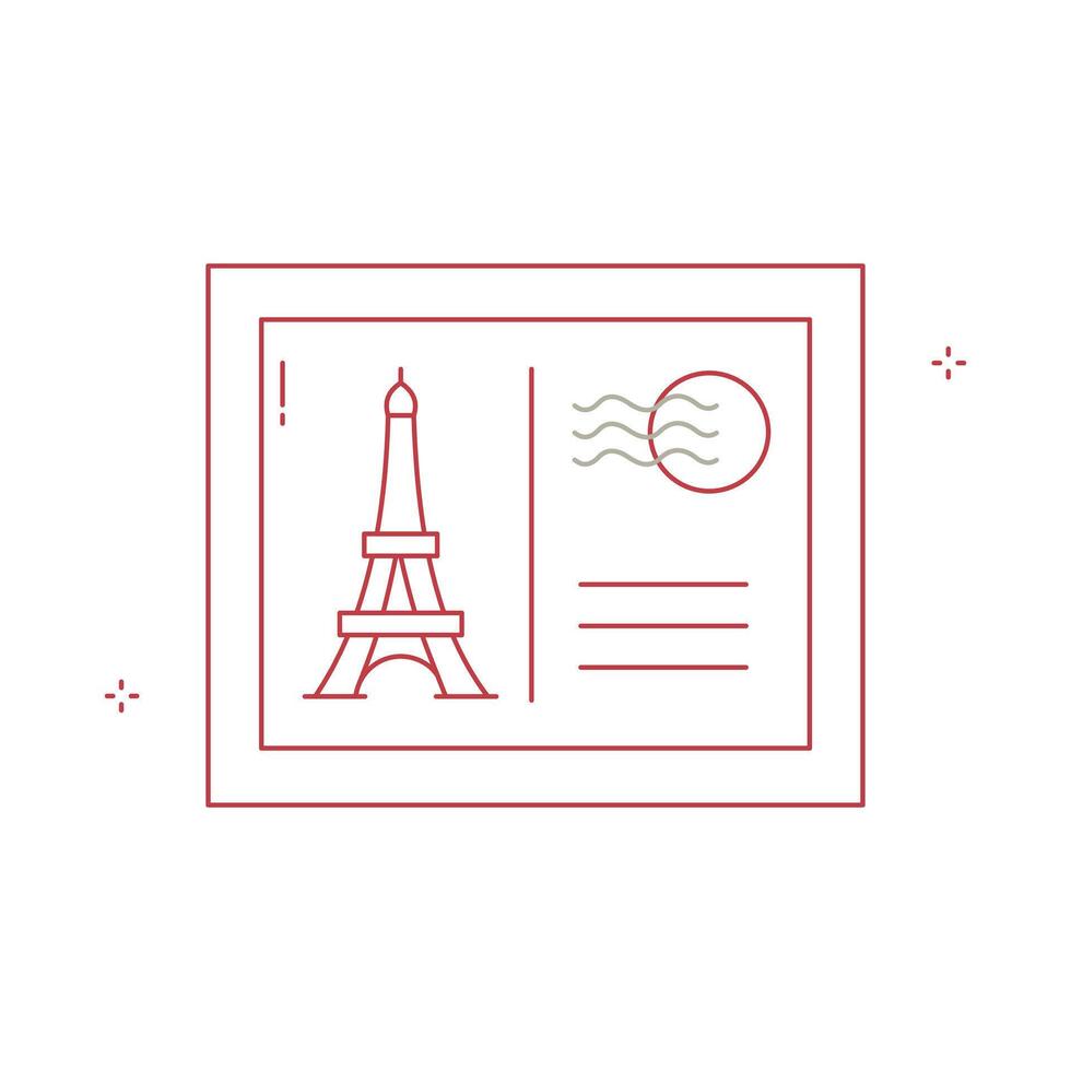 Vintage Postcard Mailing Icon Design vector