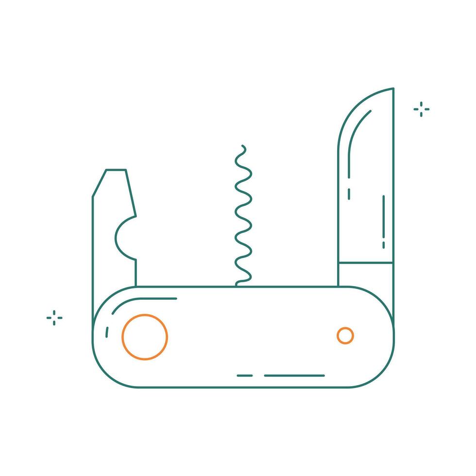 Pocket Swiss Army Knife Icon Design vector