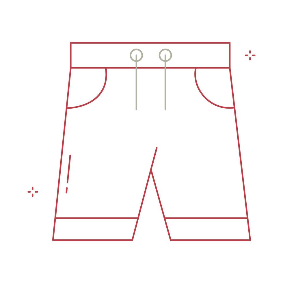Activewear Sporty Shorts Icon Design vector