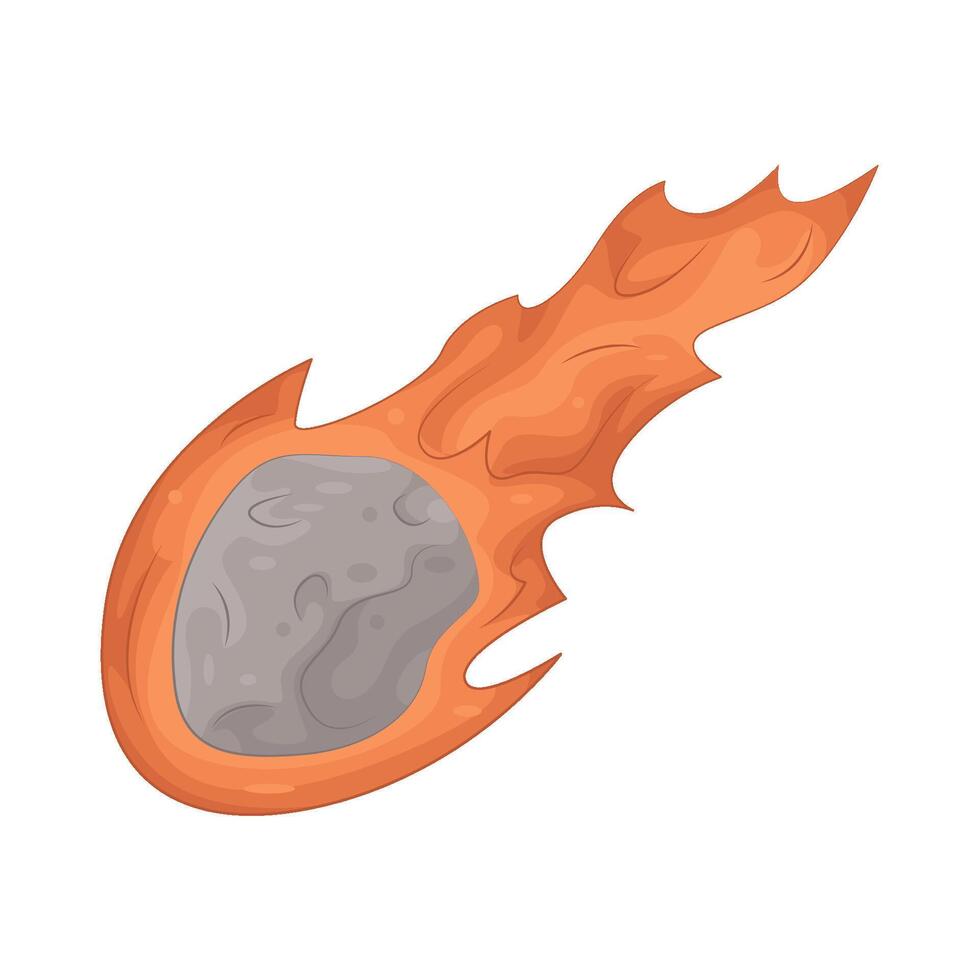 illustration of fire meteorite vector