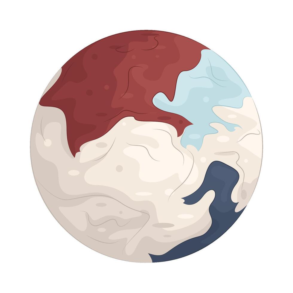 illustration of pluto planet vector
