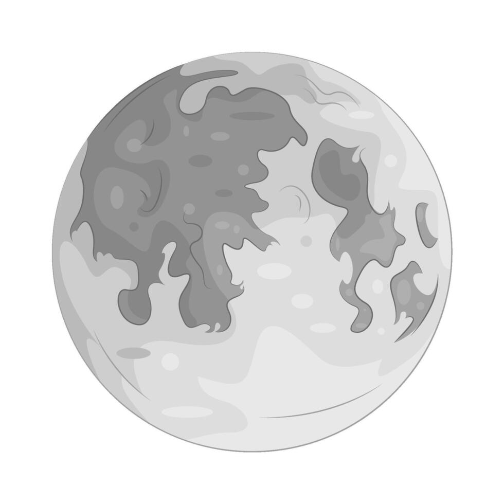 illustration of a moon vector