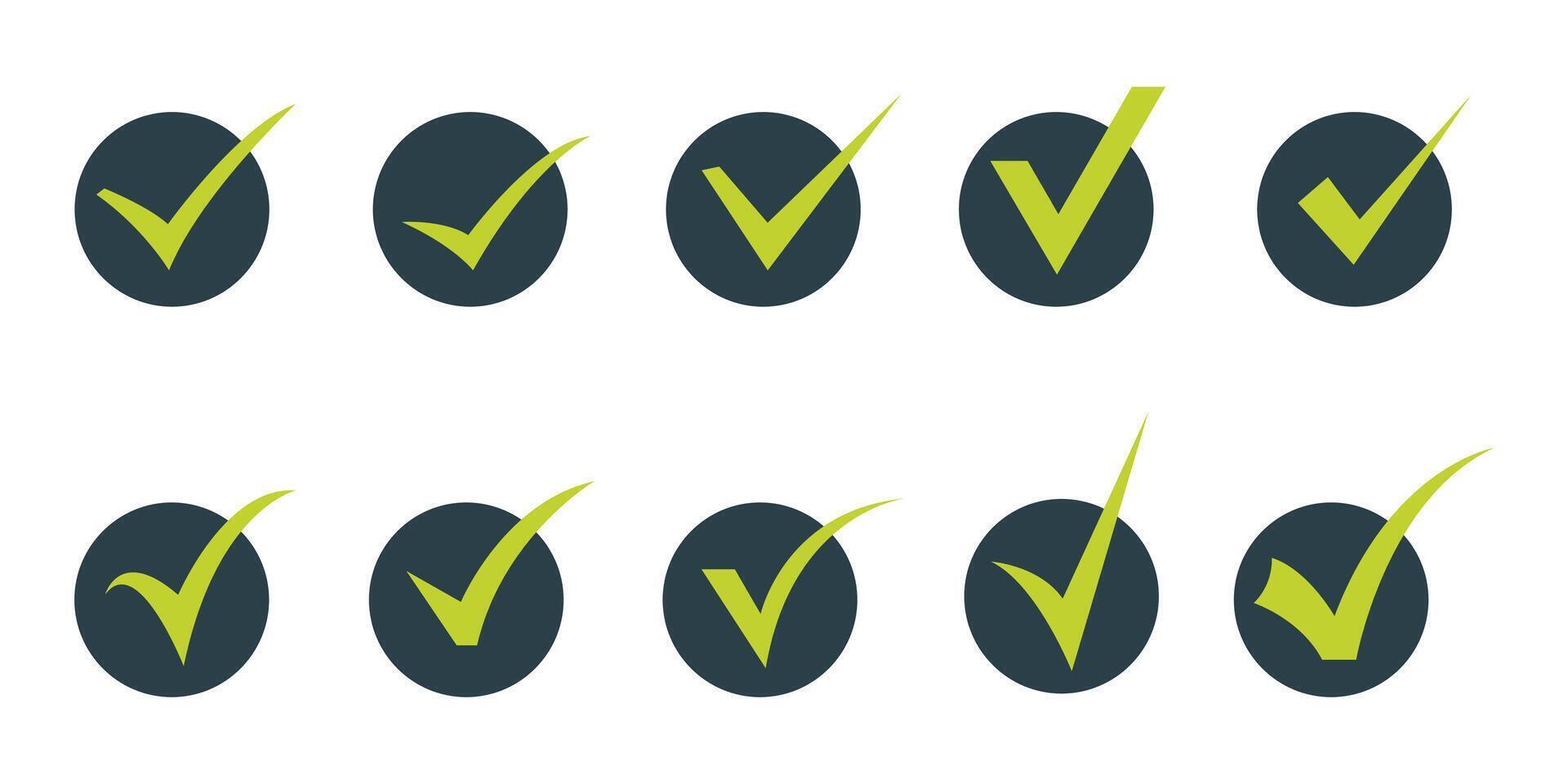 Check Mark Icon Set Illustration vector