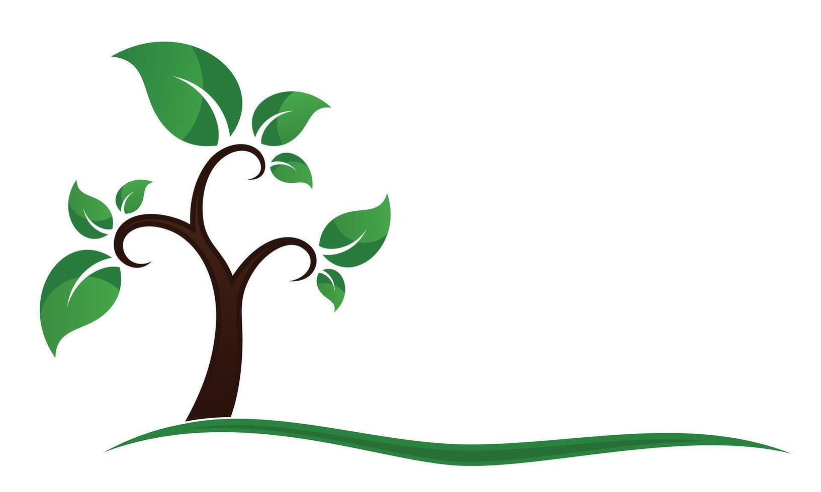 The symbol of a garden tree. vector