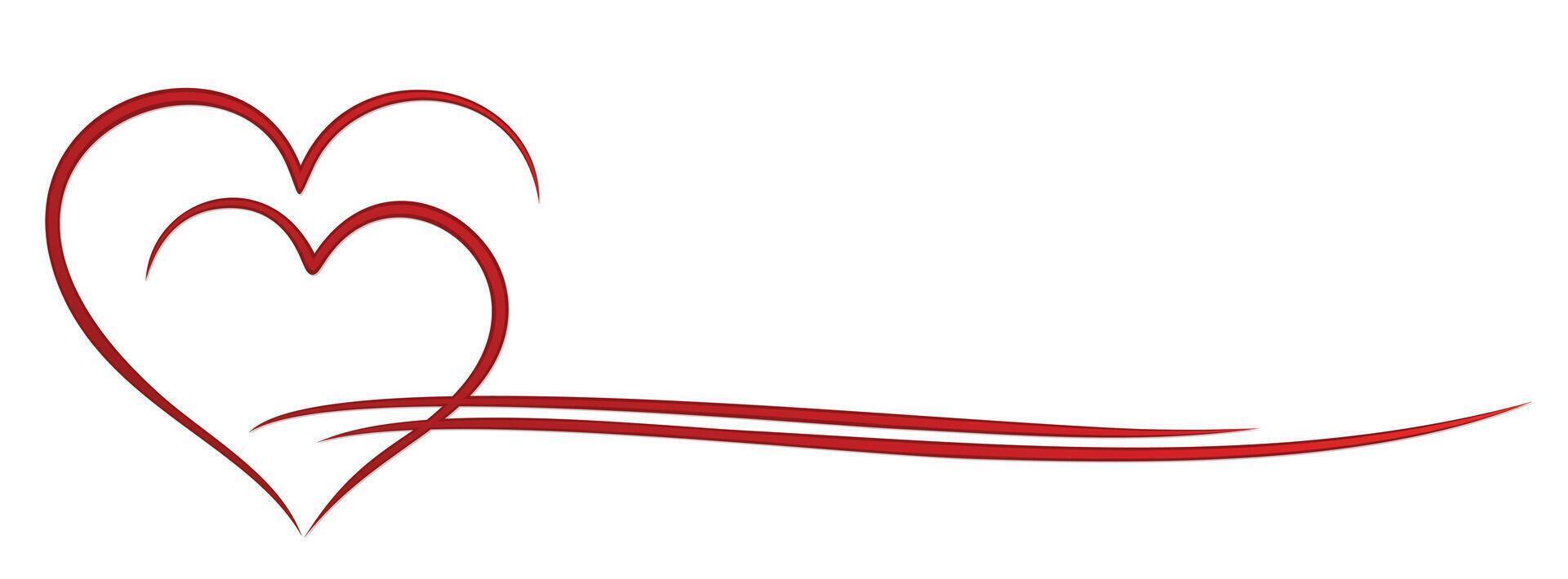 Symbol of a red hearts. vector