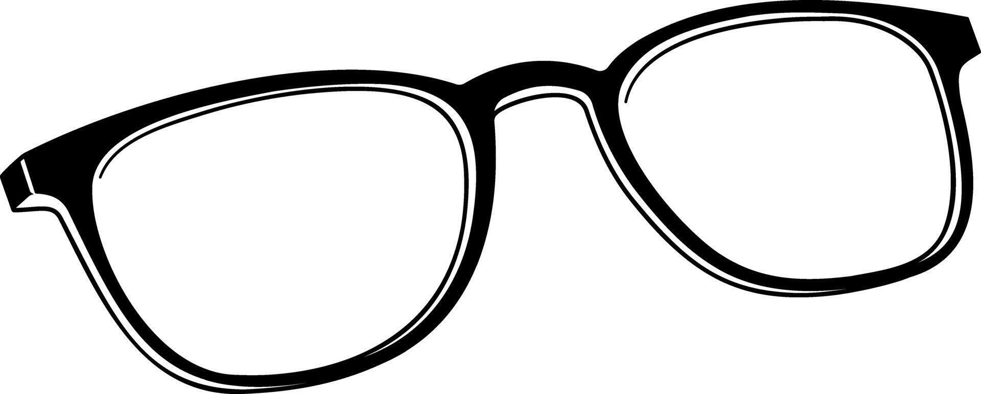 illustration of black vision glasses without background vector