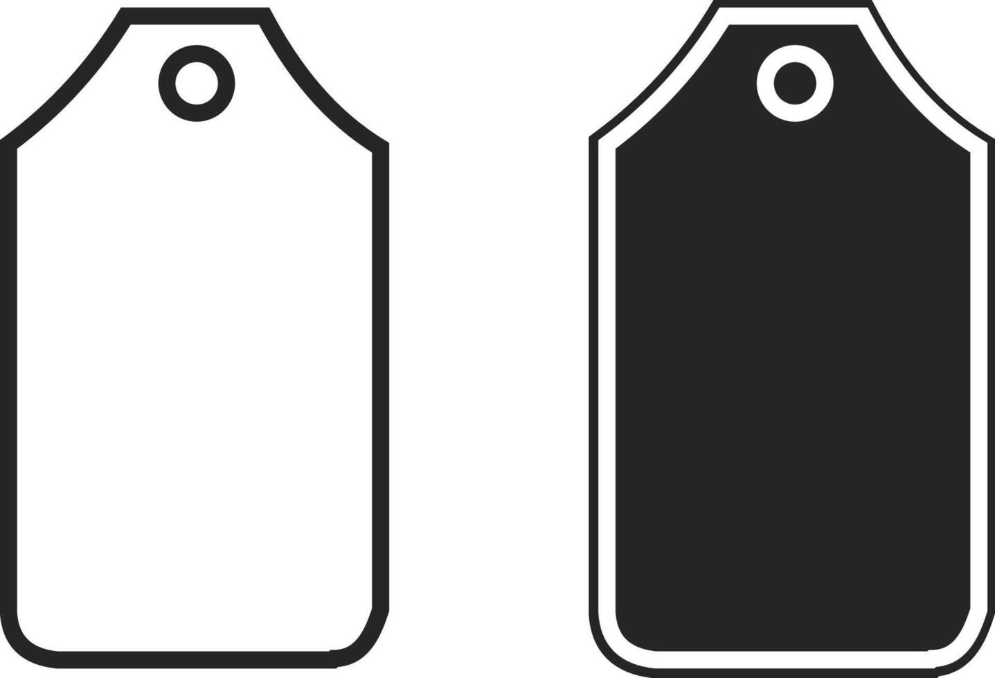 Blank Price Tag Icon vector