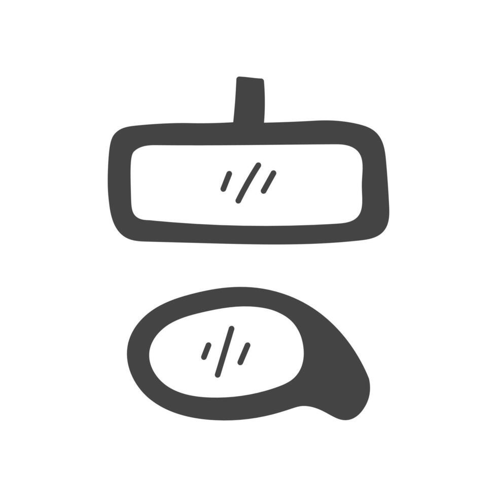 Car Mirrors Set vector