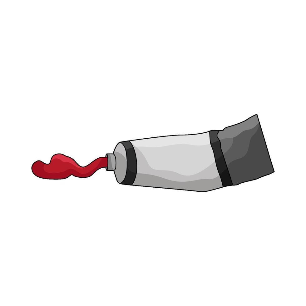 illustration of Red Paint Tube vector