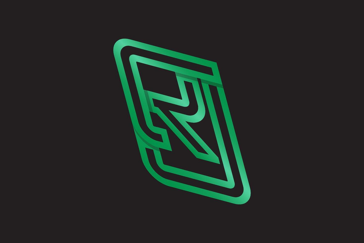 logo with the letters r and j in one shape vector