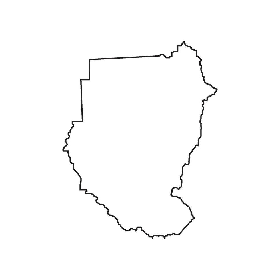 Sudan Map Symbol Icon vector