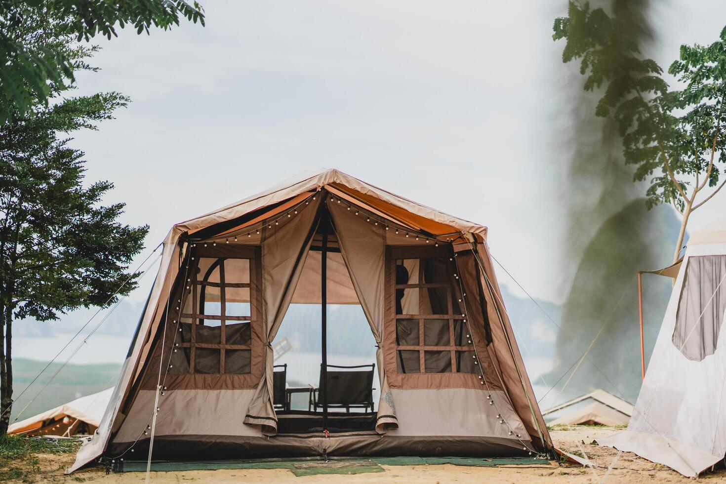 Toli Bay, a camping location in Phang Nga Province Tourist attractions with views of Koh Samet Nangshe photo