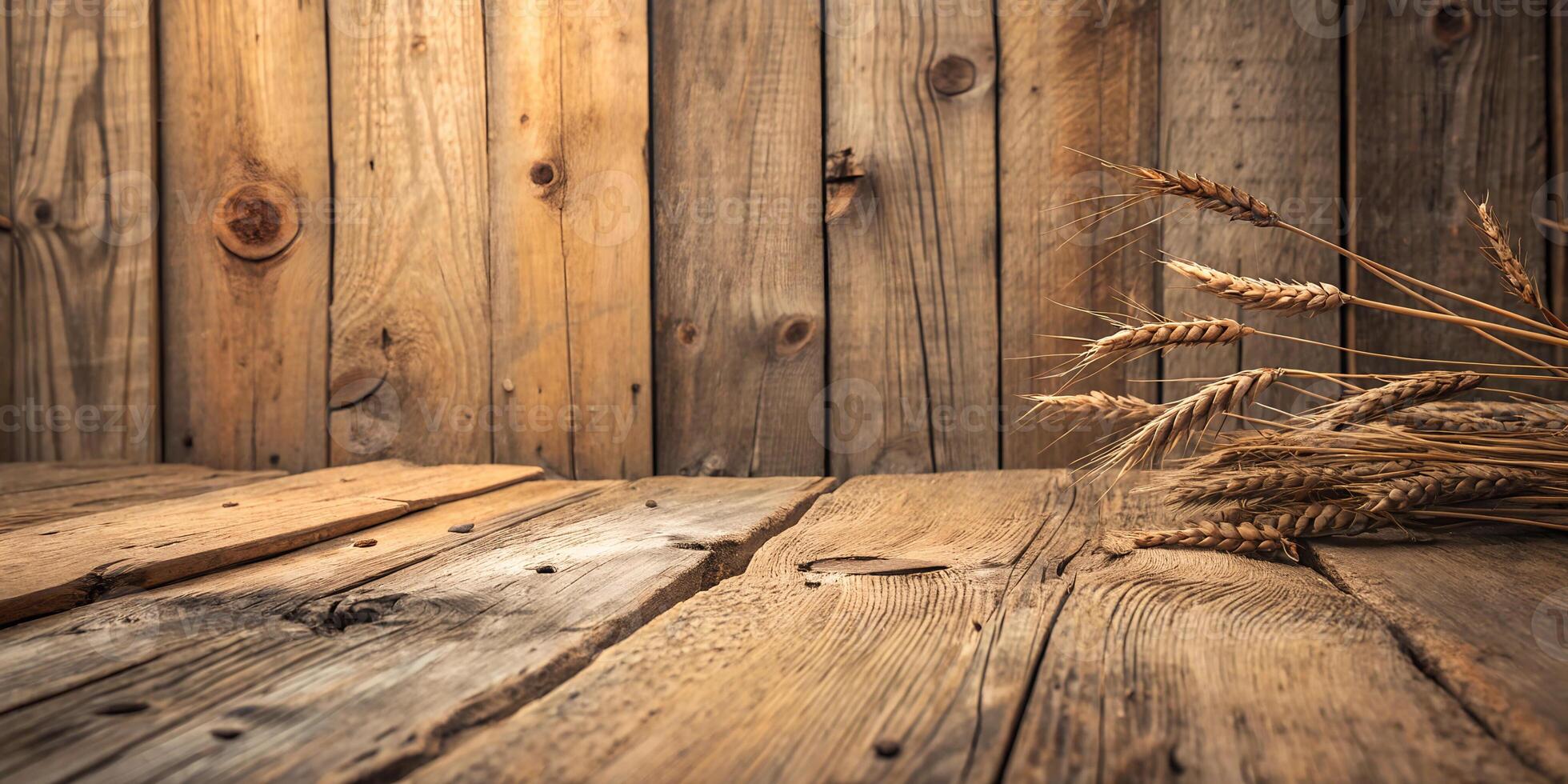 A rustic wooden background with vertical planks and a textured wooden surface photo